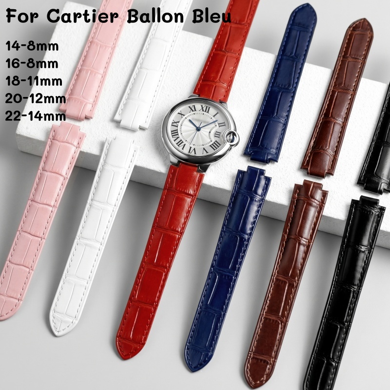 Cartier Watch Tank - Leather Watch Strap Double Convex Lug