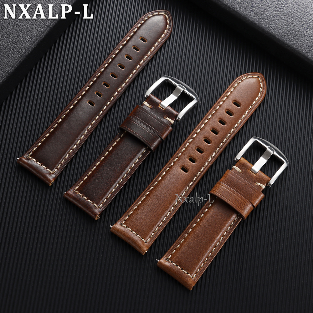 Oil Wax Cowhide Strap 18 20mm  - Omega Watch Speedmaster 评论和价格
