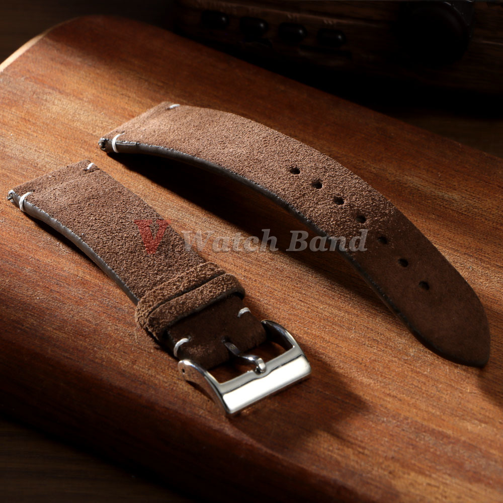 20mm 22mm High Quality Suede C - Suede Strap Watch 评论和价格