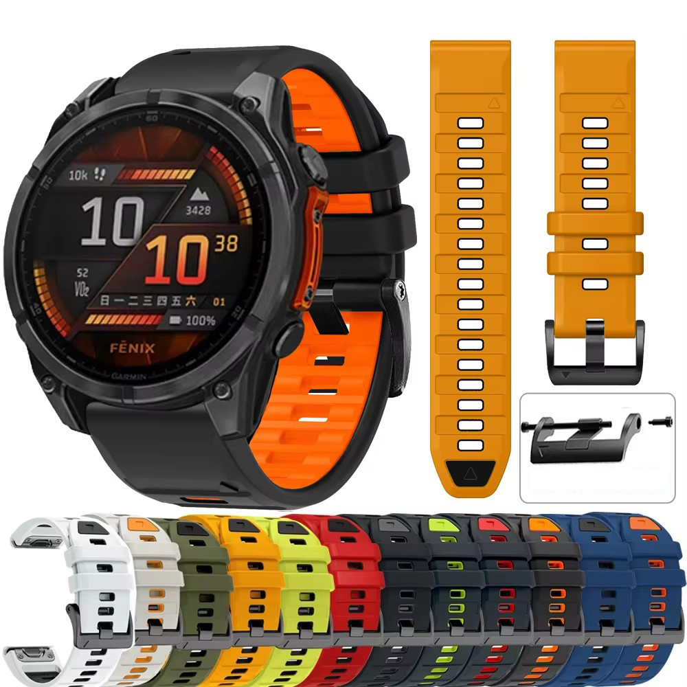 QuickFit 26mm 22mm Silicone Wa - Silicone Watch Band 22Mm 评论和价格